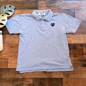 Comme des Garcons Play Gray Polo